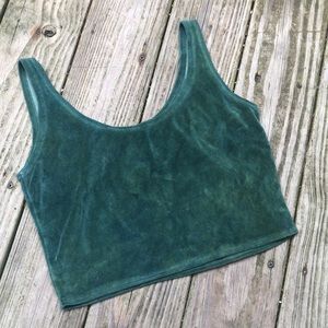 Wild harvest handmade velour crop tank